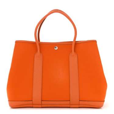 HERMES Toile Negonda Garden Party 36 MM Orange