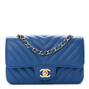 CHANEL Lambskin Chevron Quilted Mini Rectangular F