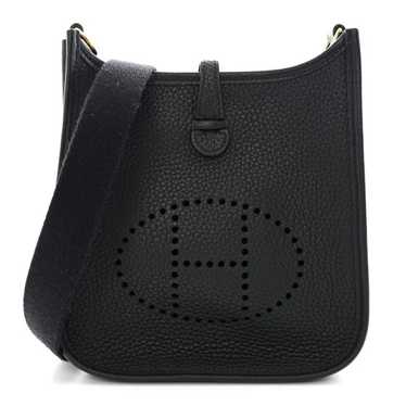 HERMES Taurillon Clemence Evelyne TPM Black