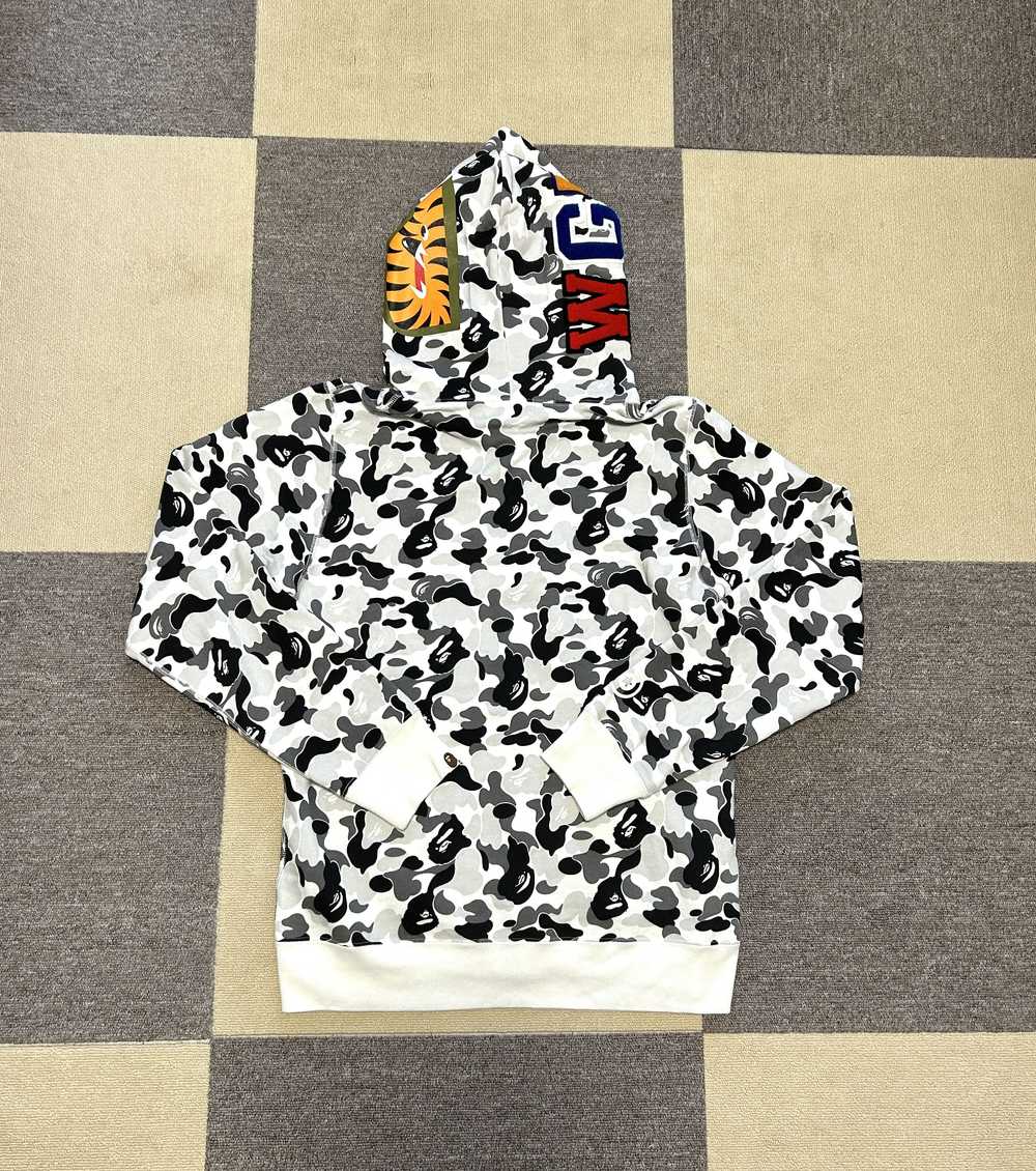 Bape Bape ABC Black Gray Camo Shark Full Zip Hood… - image 2