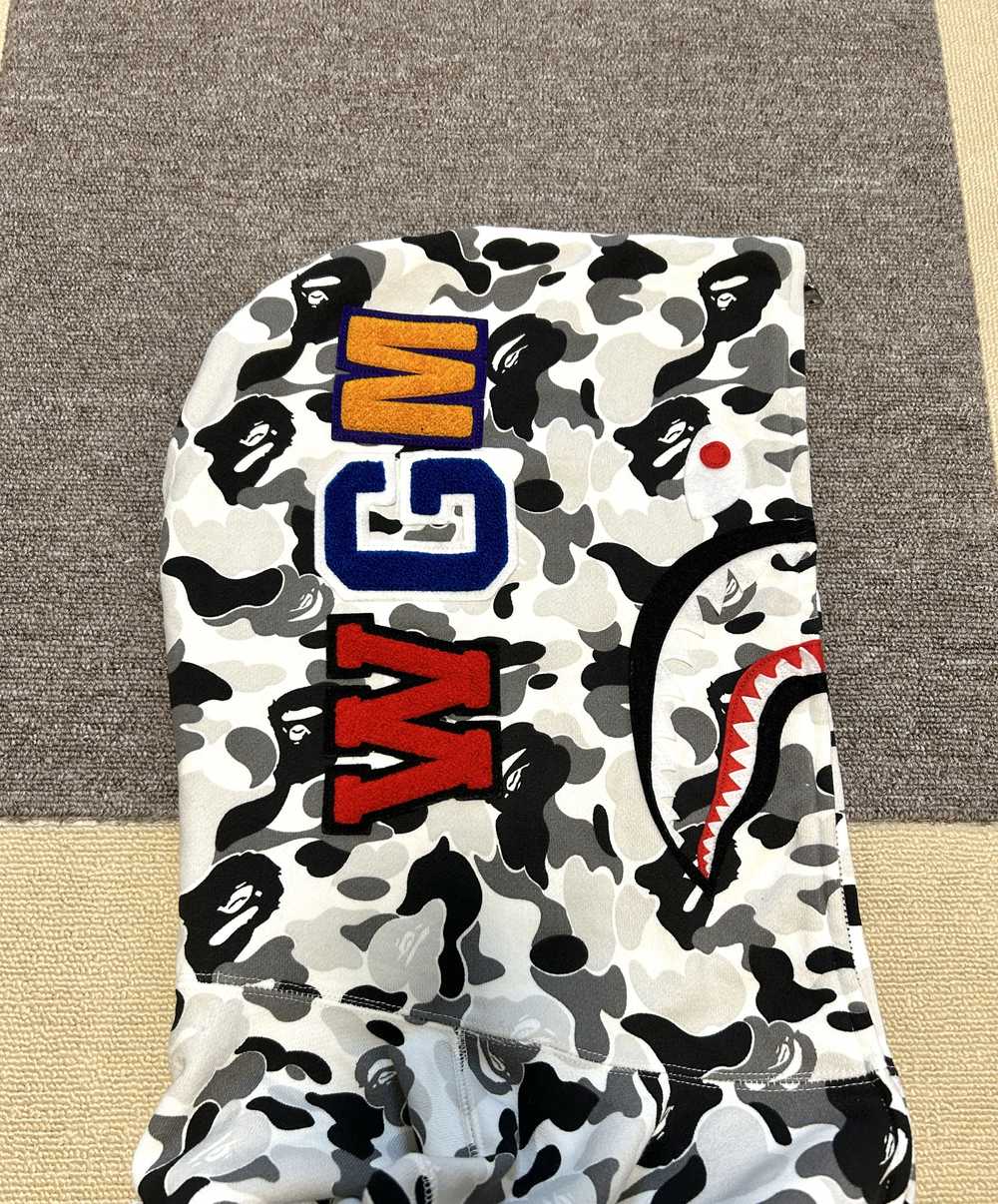 Bape Bape ABC Black Gray Camo Shark Full Zip Hood… - image 5