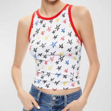 NEW Alice + Olivia Allen Star-Printed Tank Top Siz