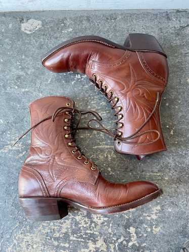 Vintage Brown Lace-Up Weinkauf Roper Boots