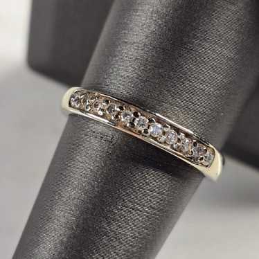 Womens Vintage Estate 14k White Gold Diamond Ring 