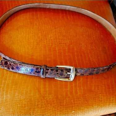 Vtg. Saks Fifth Avenue Caiman Crocodile Belt