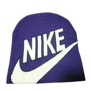Vintage Nike beanie in light blue. Y2K early 2000s. - Depop