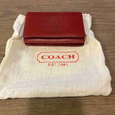 Vintage Coach Red Leather Wallet