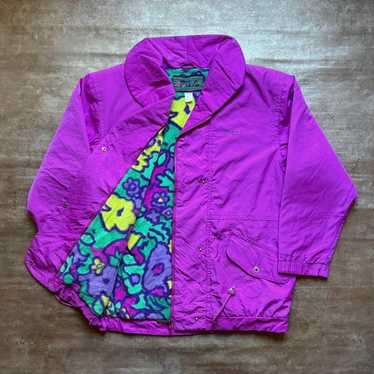 1980s FILA Magic Line Nylon Fleece Jacket Pink All