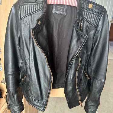 Zara genuine leather moto jacket