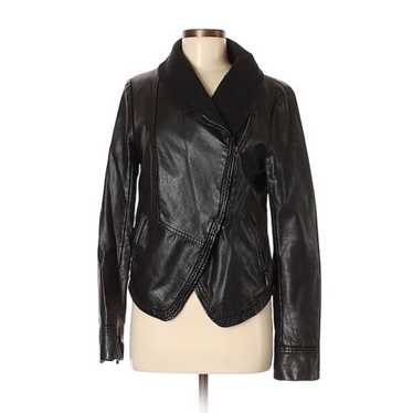 Free People Black Vegan Leather Moto Jacket