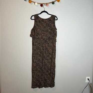 Vintage animal print maxi dress