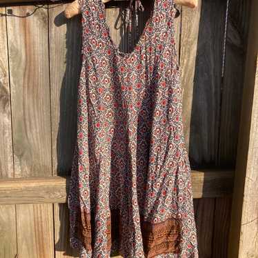 Hem & Thread brown and orange dress