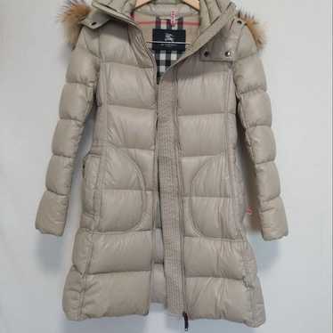 Burberry London Down Coat with Fur - Beige