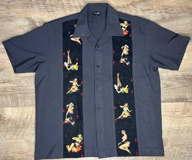 Steady Last Call Mens Shirt Size Large Short Sleeve Button