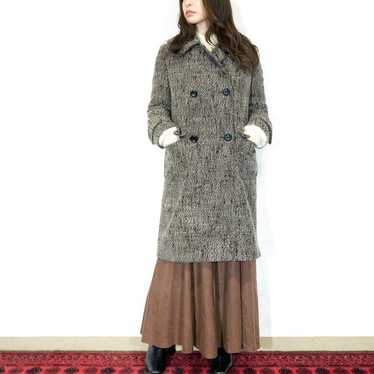 MAX MARA Angora Blend Tweed Wool Coat