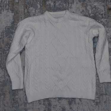 NWOT Soft White Cable Knit Sweater