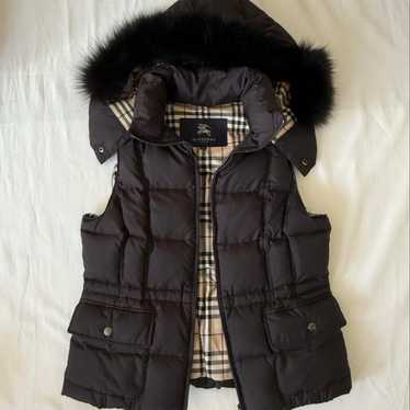 BURBERRY LONDON Black Down Vest Size 38