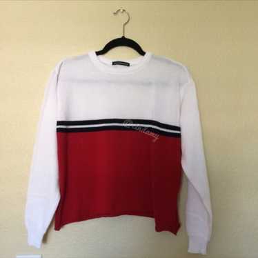 Brandy Melville Acacia red white sweater