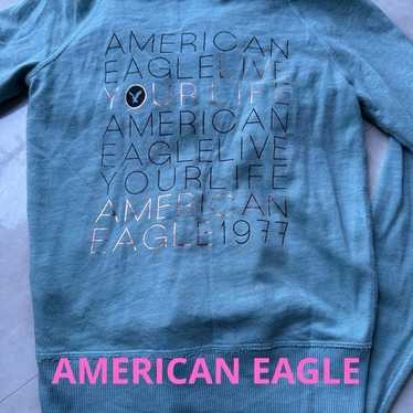 American Eagle Hoodie Gold Light Green