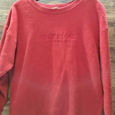 Vintage 80s 90s Guess Jeans USA Sweatshirt Red Ove