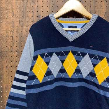 Tommy Hilfiger V-Neck Knit Argyle Multicolor dola0