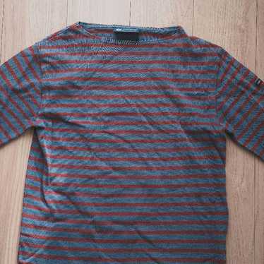 SAINT JAMES Cut and Sewn Blue and Red Stripe M