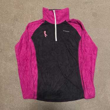 Columbia pink half zip-up fleece trainer