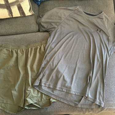 Under armour shirt and shorts size xl men