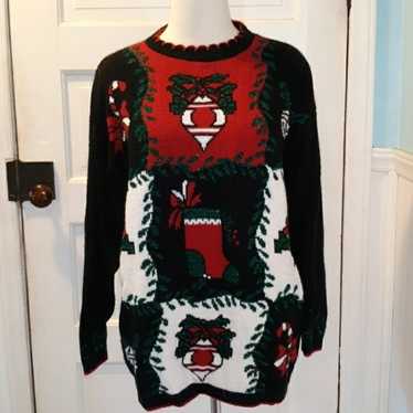 Vintage Holiday Time ugly Christmas sweater medium