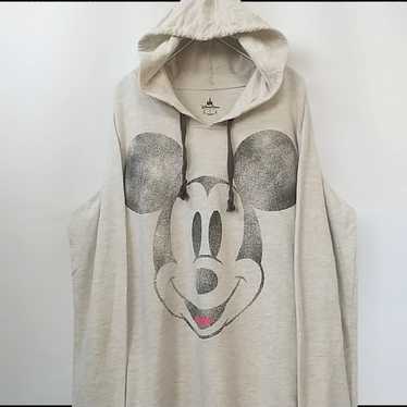 Disney PARKS Mickey Big Print Hoodie Gray XL Secon