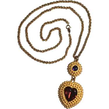 Trifari heart pendant - Gem