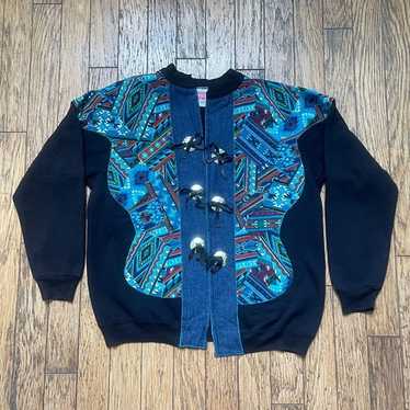 Vintage Geometric Aztec Print Sweater