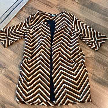 Eva Franco Anthropologie chevron lightweight coat 