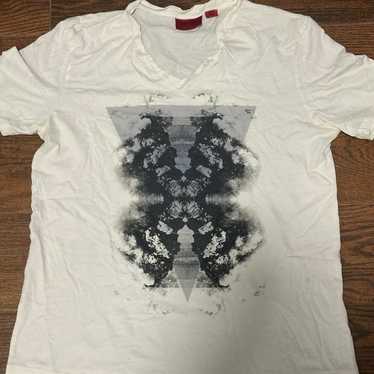 White Hugo Boss v neck t shirt