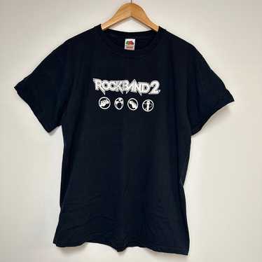 Vintage Rock Band 2 Shirt Video Game Y2K Harmonix 