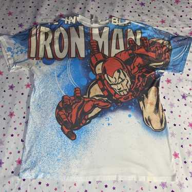 Vintage y2k marvel Ironman all over print shirt