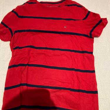 TOMMY HILFIGER Red Navy Stripe T-Shirt M