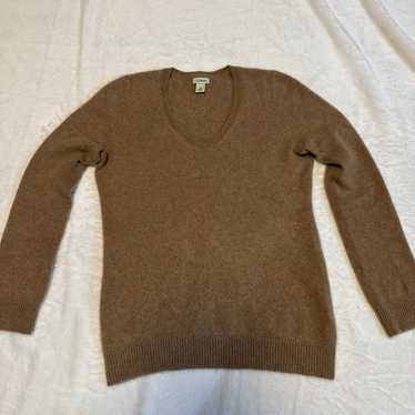 L. L. Bean Brown 100% Cashmere Sweater