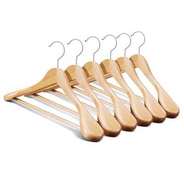 Wide Shoulder Wooden Hangers Pack,Suit Hangers,Sol