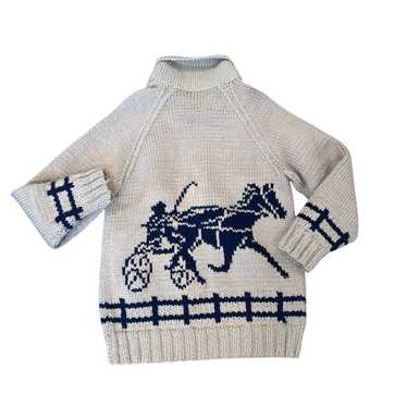 Vintage Horse-Themed
Chunky Sweater.