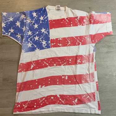 Single stitch AOP usa t shirt 90s