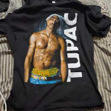 TUPAC Printed T-Shirt XL 2pac Black