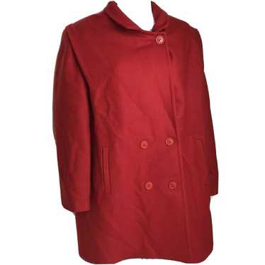 Vintage Jofeld Wool Blend Red  Pea coat