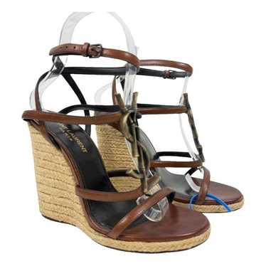 Saint Laurent Cassandra leather sandal