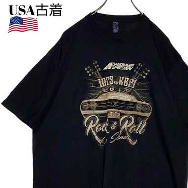 USA Vintage Rock 'n' Roll Car Event T-shirt Black 