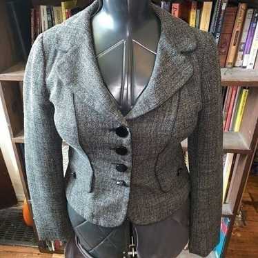 Ann Taylor size 2 black tweed regency royalcore bl