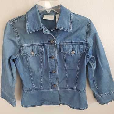 Liz Claiborne Vintage Denim Jacket Flare Waist Sma