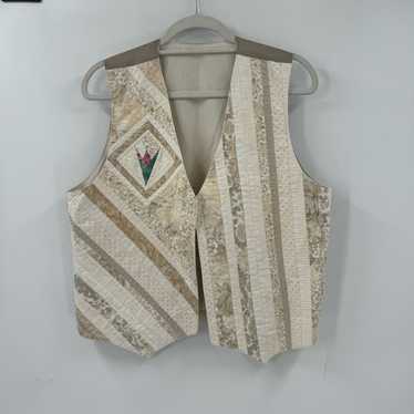 Vintage 90s handmade Quilted Vest - image 1