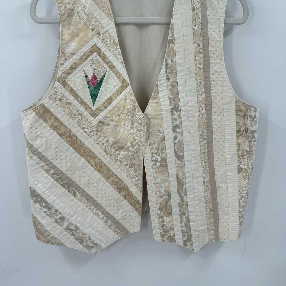 Vintage 90s handmade Quilted Vest - image 6