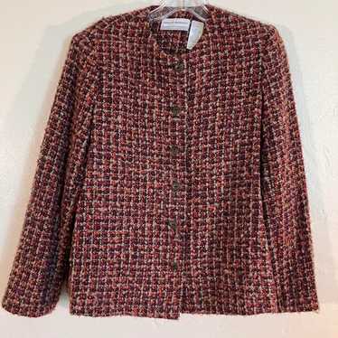 Alfred Dunner Petite Knitted Tweed Blazer Jacket